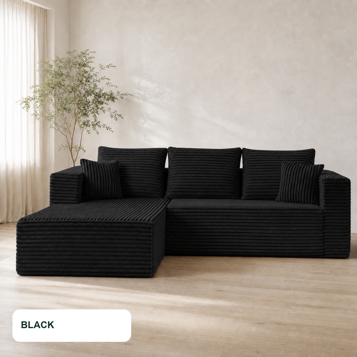 C-100 modular sofa color option: Black