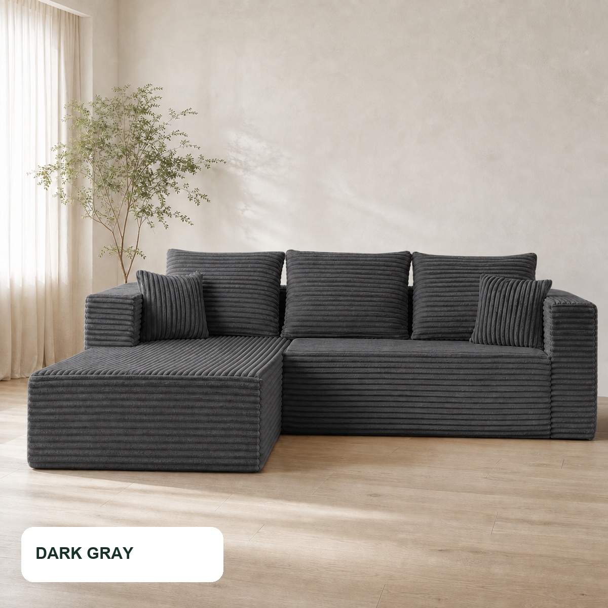 C-100 modular sofa color option: Dark Gray
