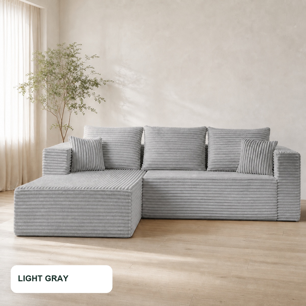 C-100 modular sofa color option: Light Gray