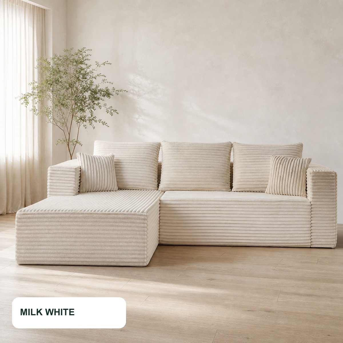 C-100 modular sofa color option: Milk White